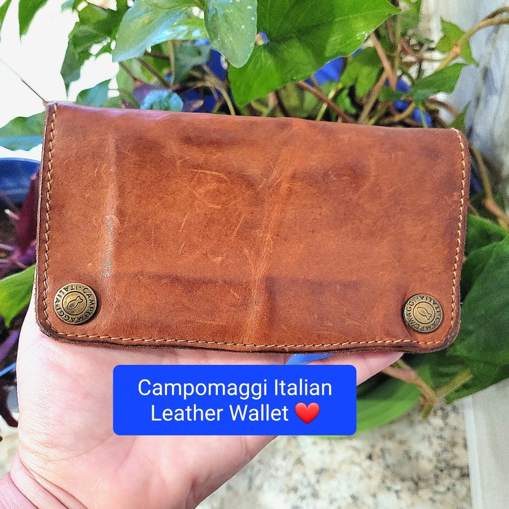 *Rare* Genuine Authentic Vintage Italian Leather Campomaggi Unisex Wallet